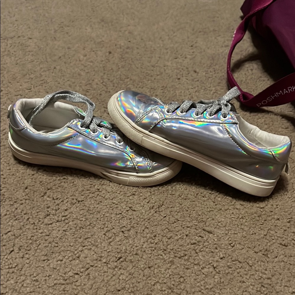 GAP Kids Silver Holographic Sneakers
